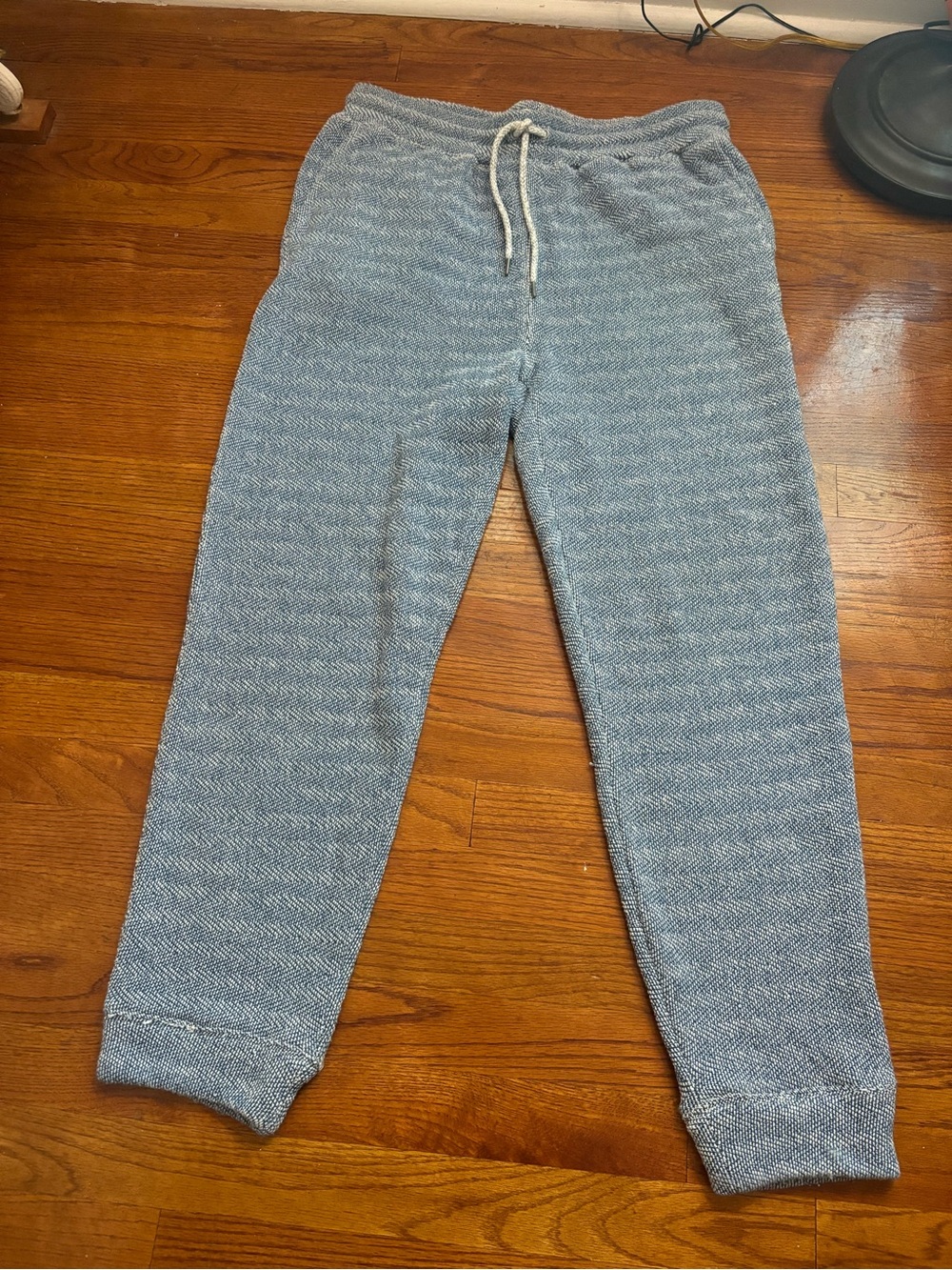 Faherty Whitewater Sweatpants Mens XL Jogger Jacquard Knit Terry Cotton Soft